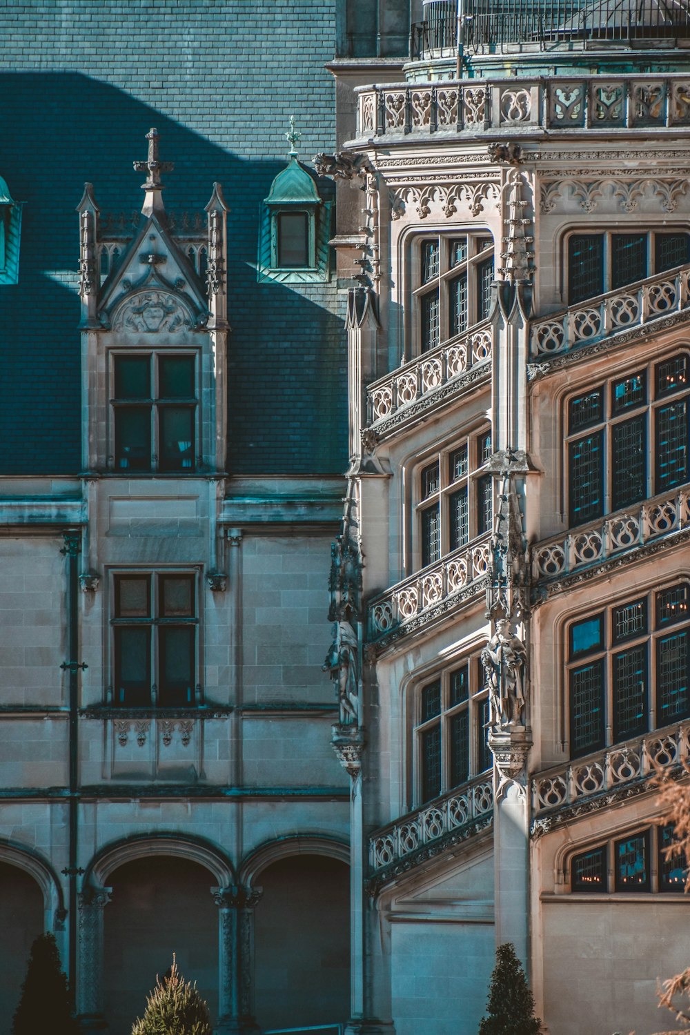 a couple of buildings with windows