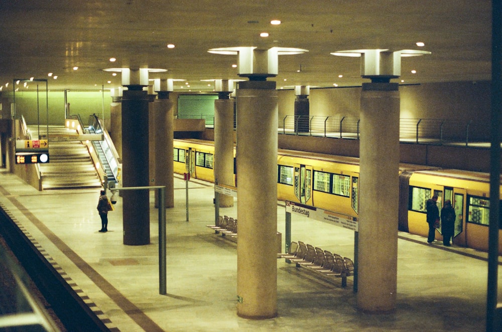 a close up of a subway station