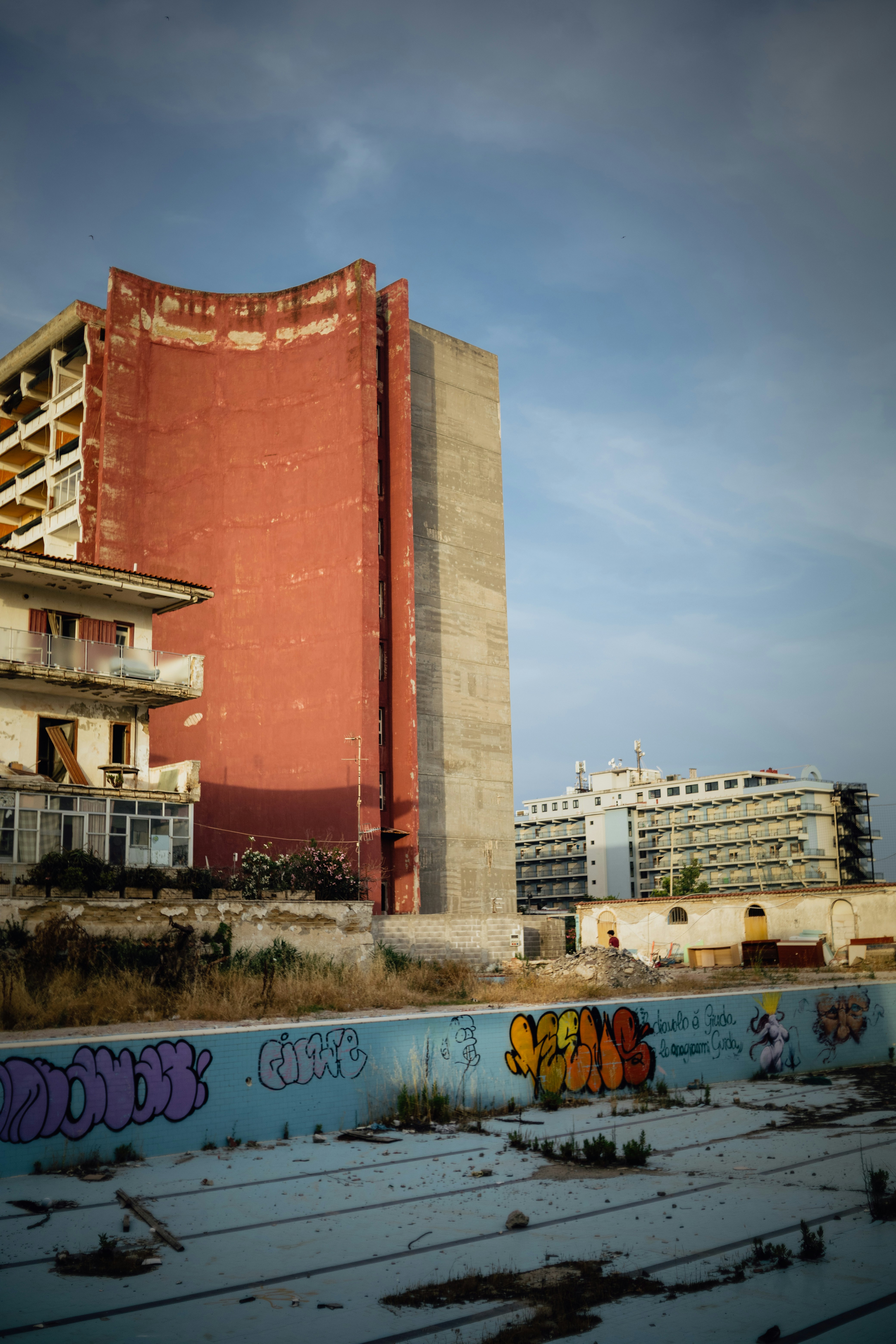 a building with graffiti