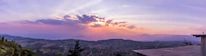 A panoramic view of the southern Brazilian landscape at sunset.