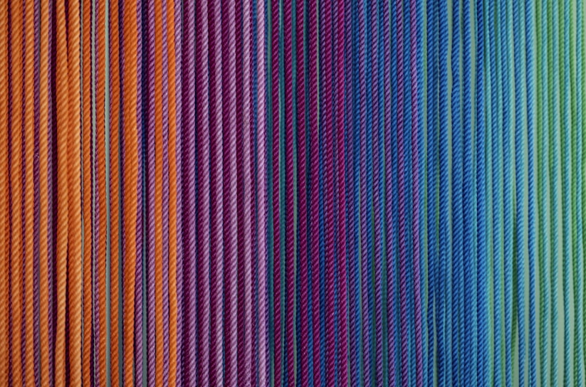 a close up of a group of colorful lines