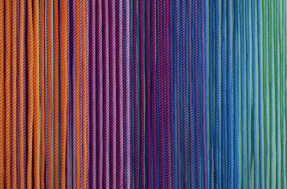 a close up of a group of colorful lines