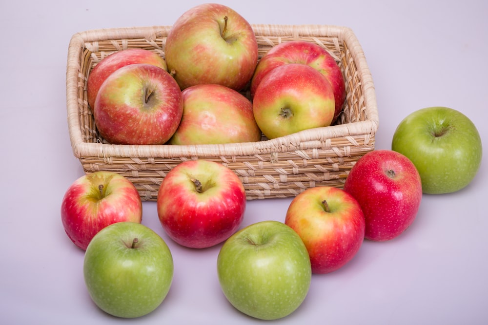 a basket of apples