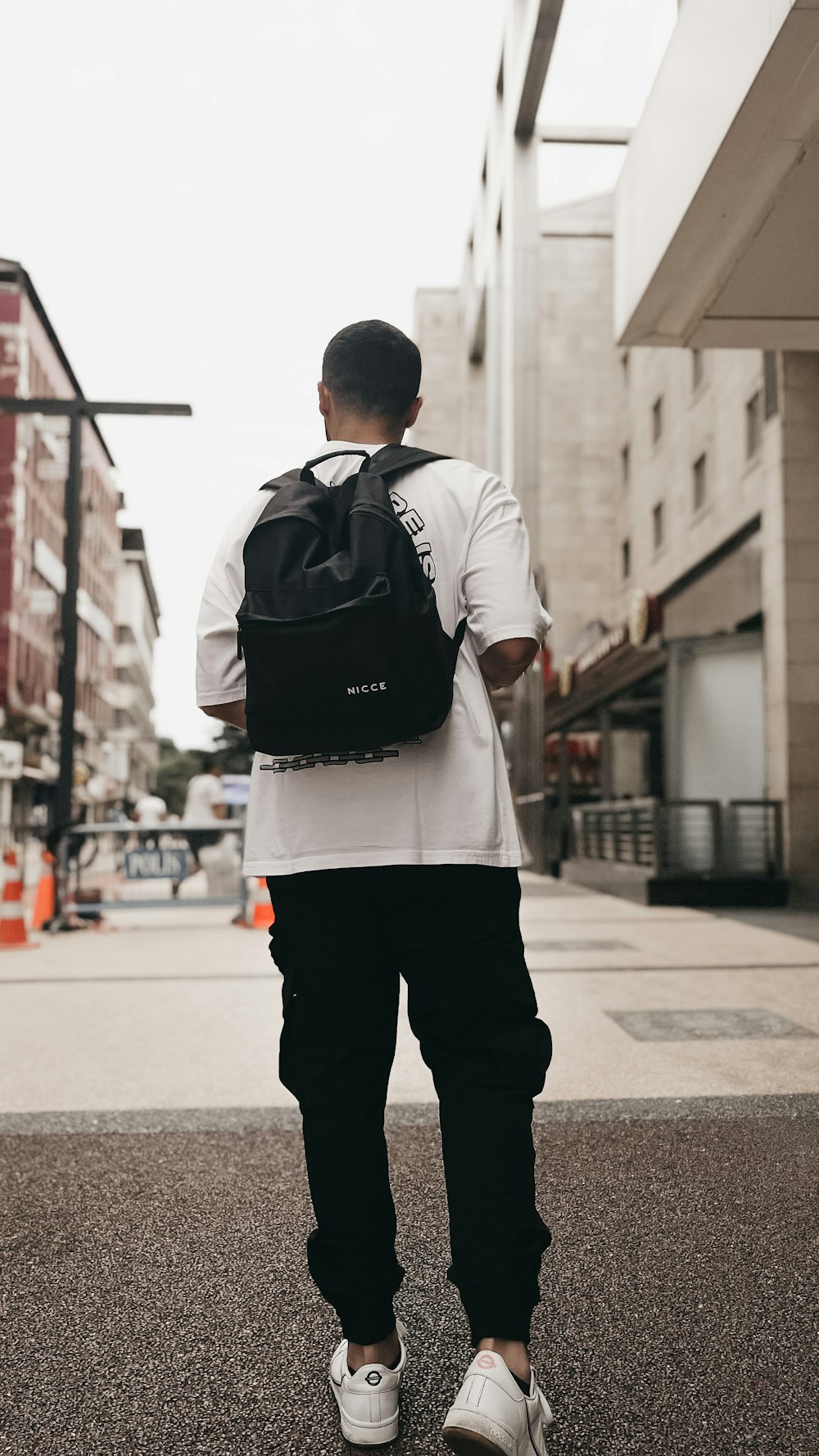 a person wearing a backpack