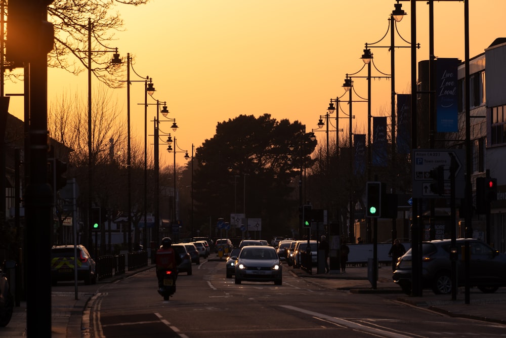 a busy street with cars