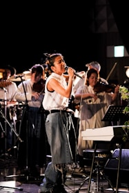 a group of people playing instruments