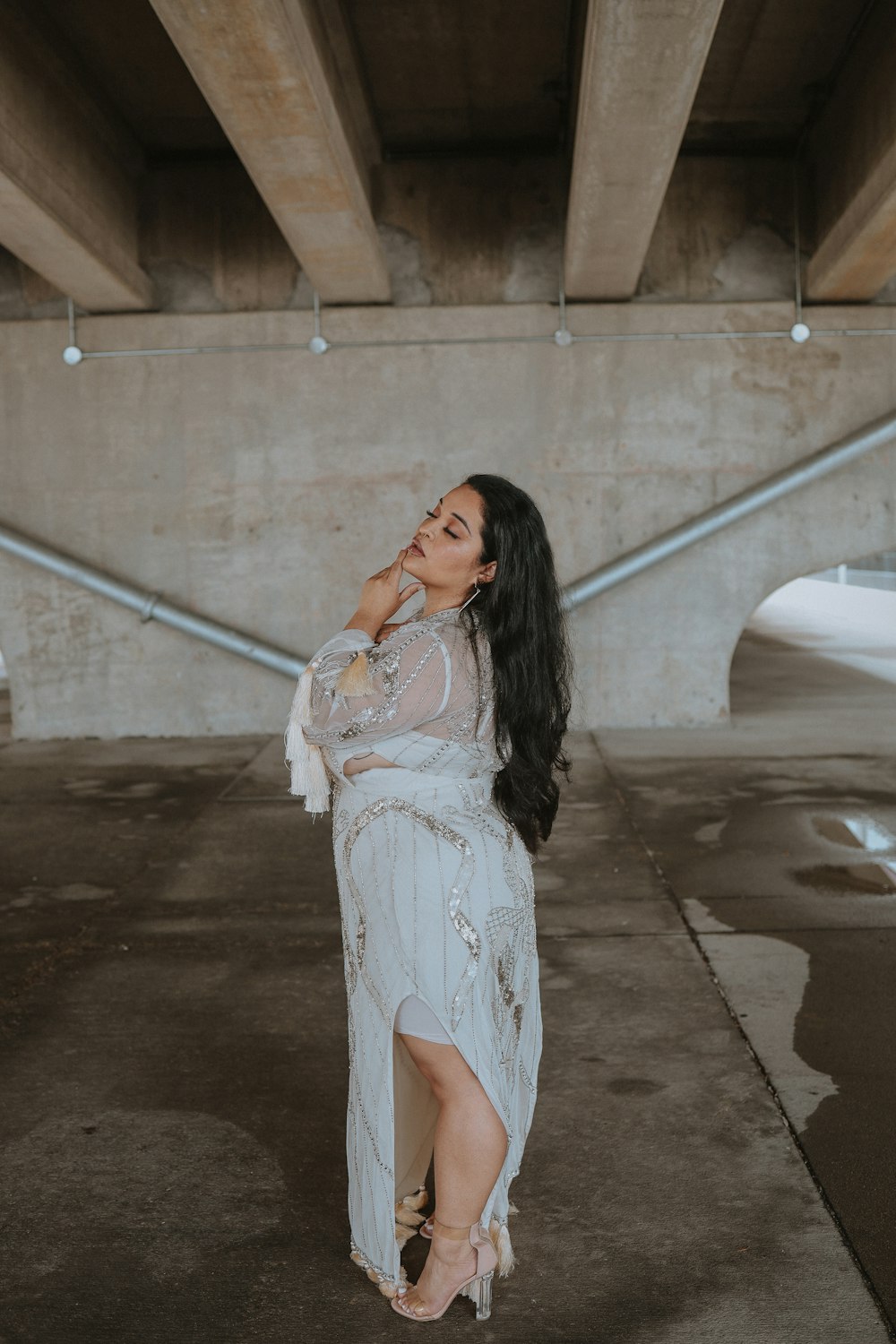 a person in a white dress