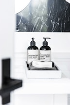 a couple of bottles on a shelf