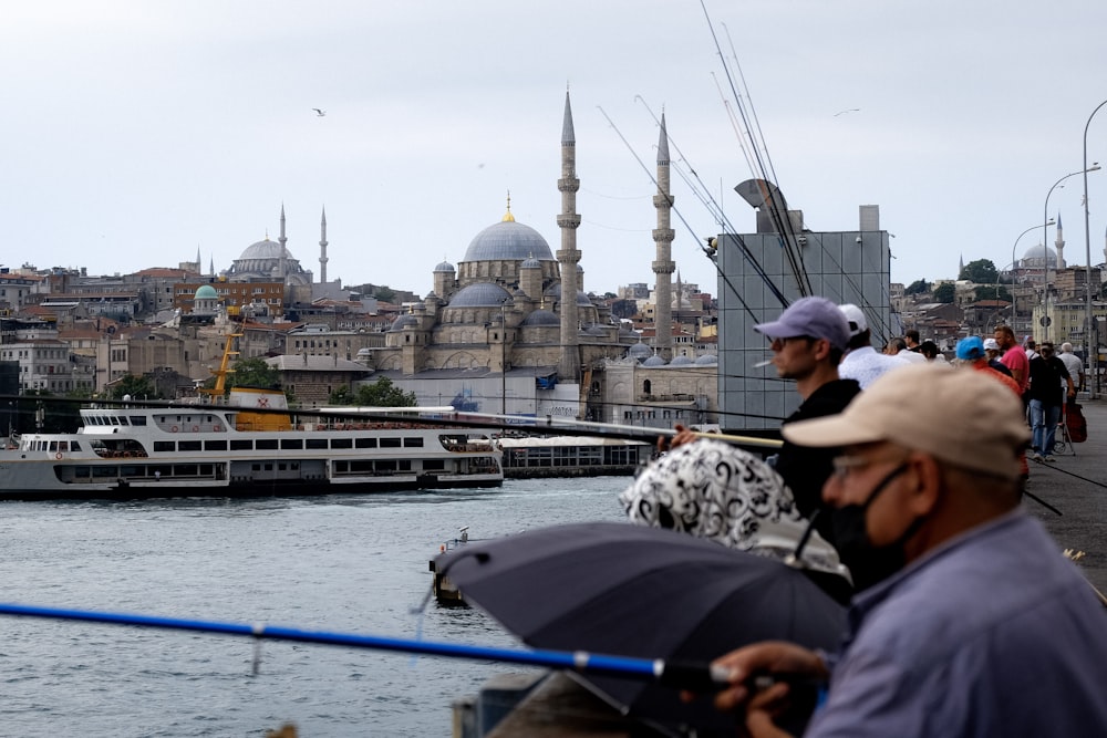 a group of people on a boat