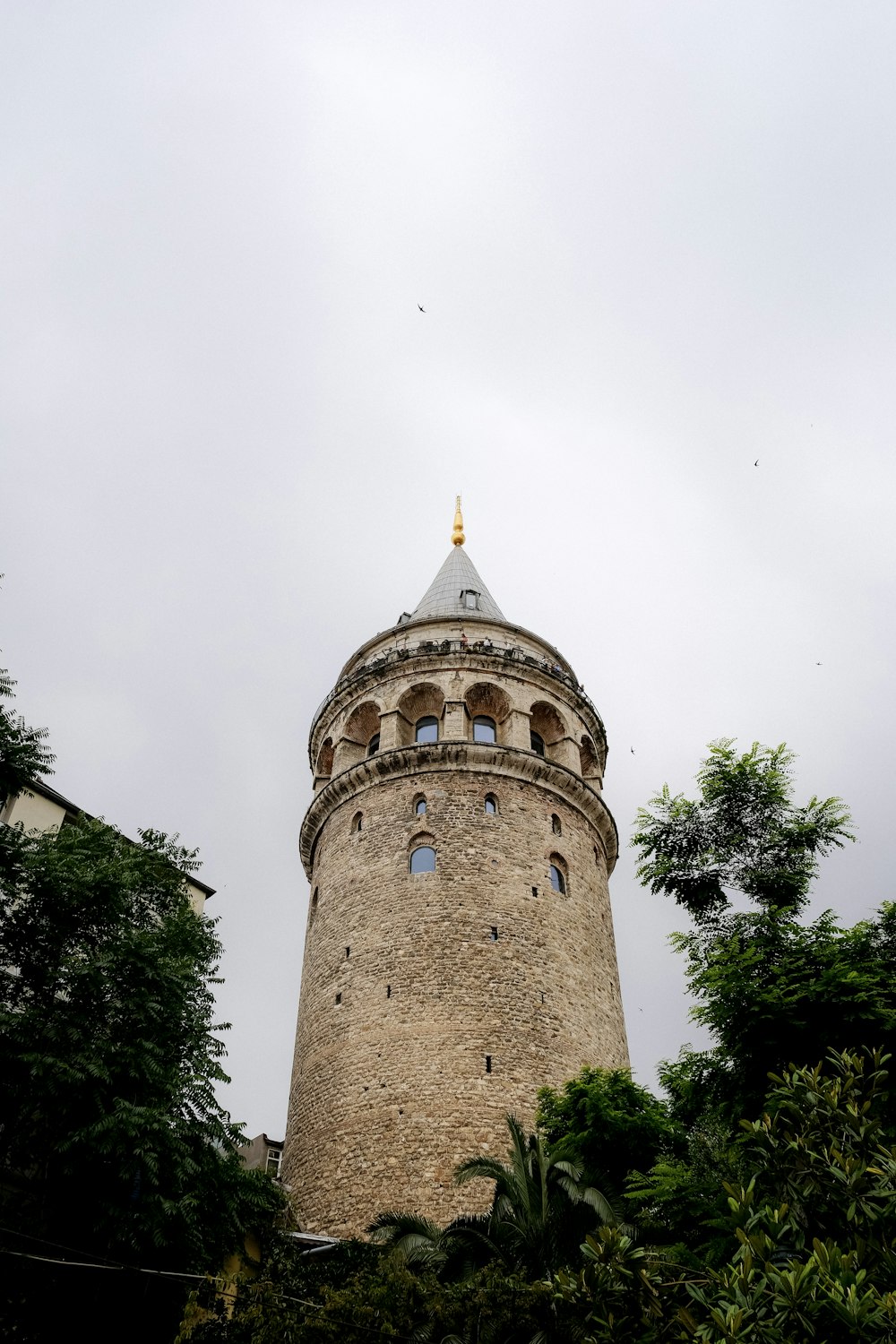 a tall tower with a pointed top