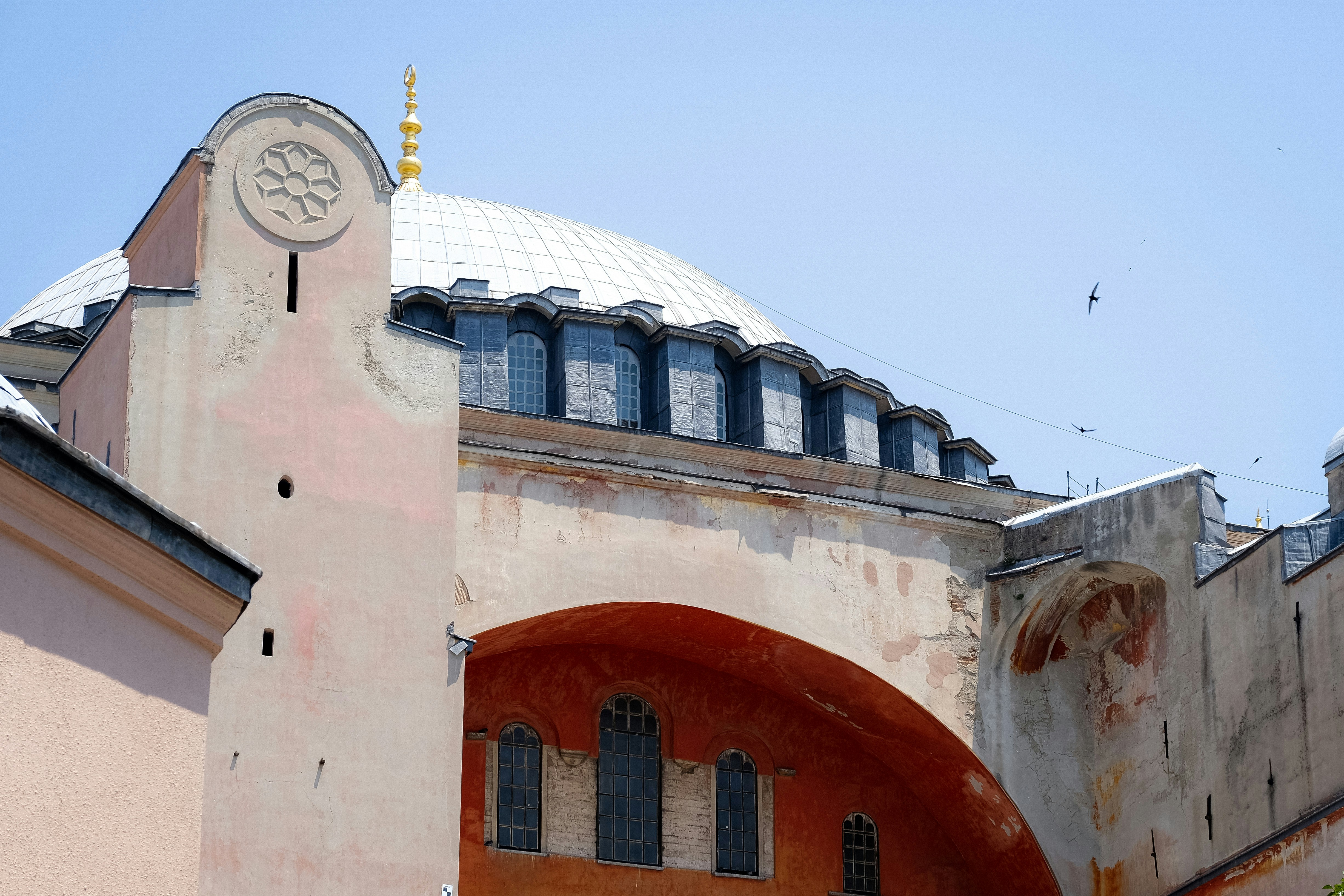 a clock on a building