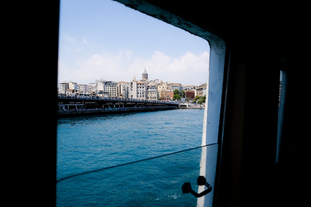 a view of a city from a window