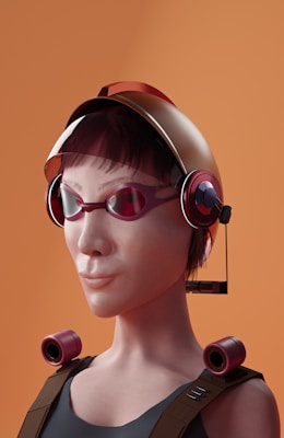 a woman wearing a headset