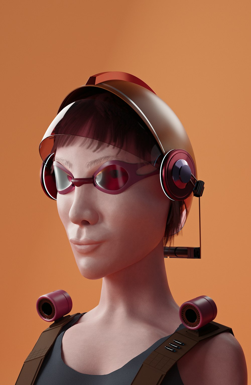 a woman wearing a headset