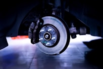 a close up of a car tire