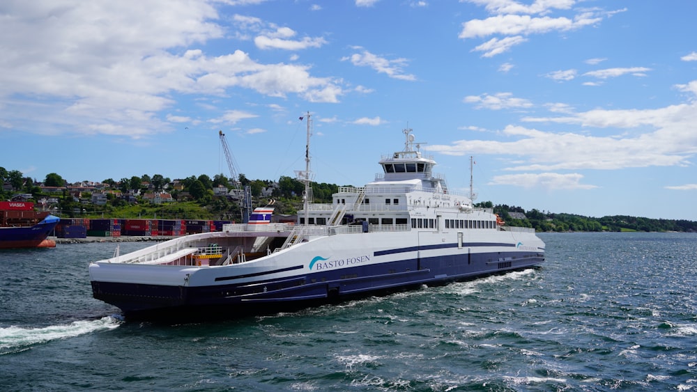 a large boat on the water