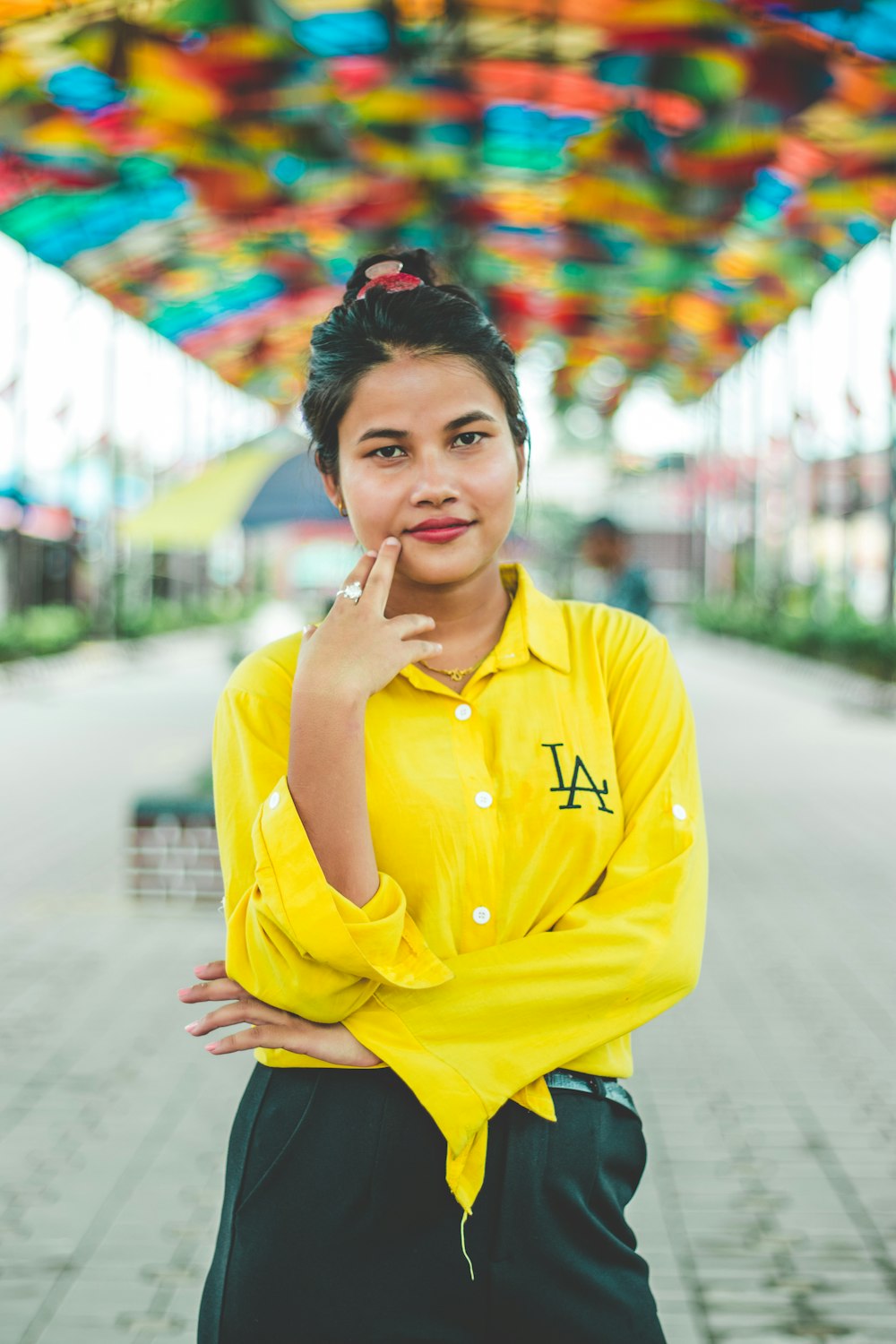 a woman posing for a picture