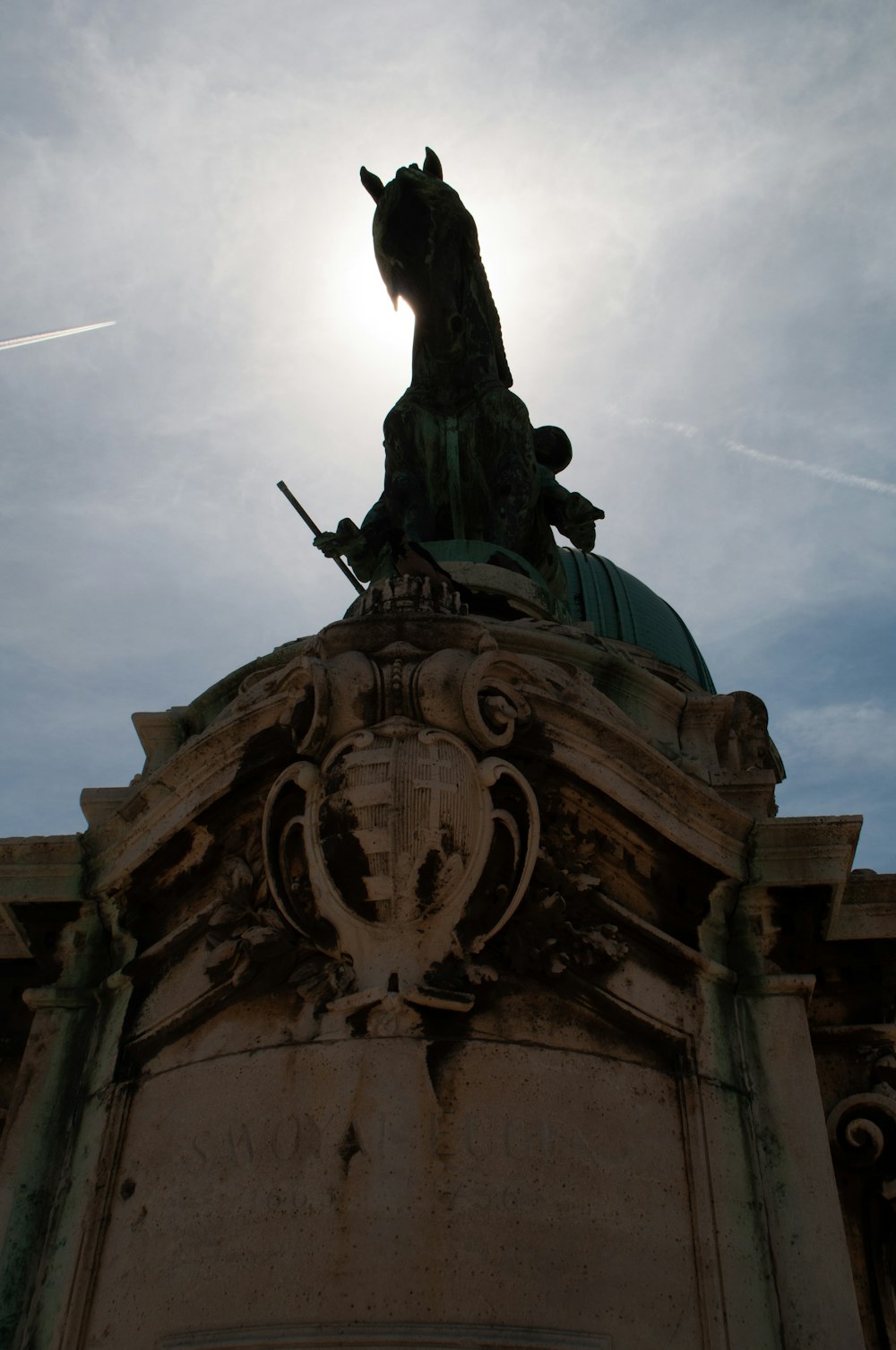 a statue on top of a building
