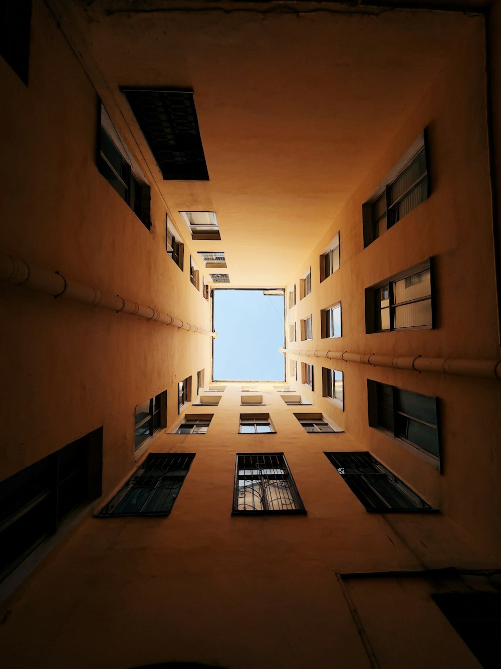 a building with a large window