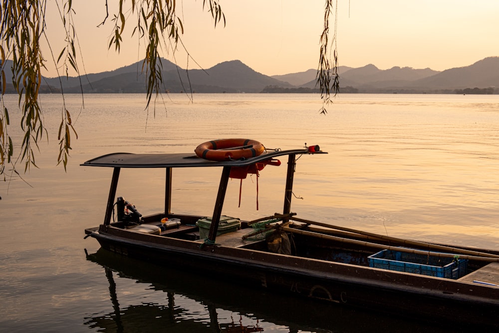 a boat on the water