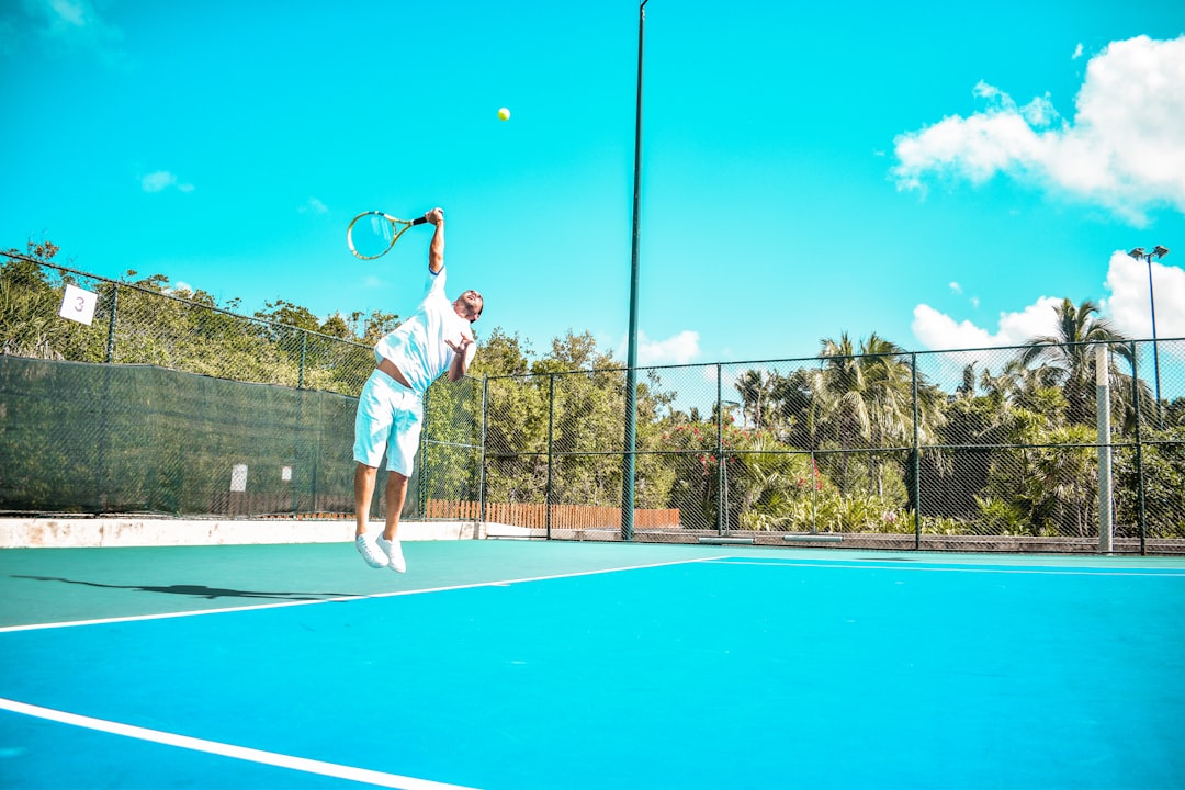 a person playing tennis,