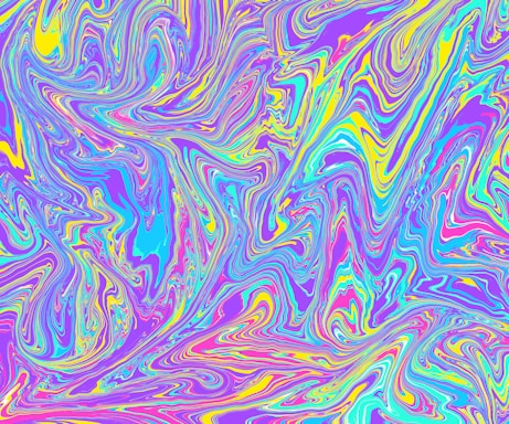 A vibrant abstract swirl of bold colors symbolizing dynamic communication and spiritual connection.