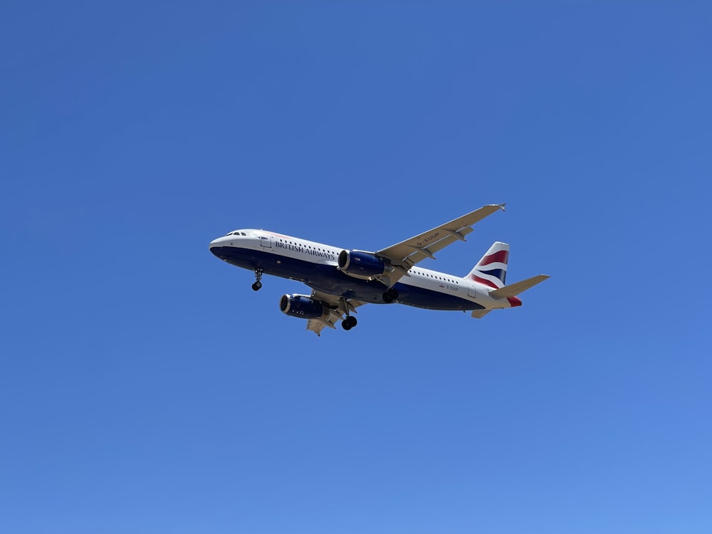 an airplane flying in the sky