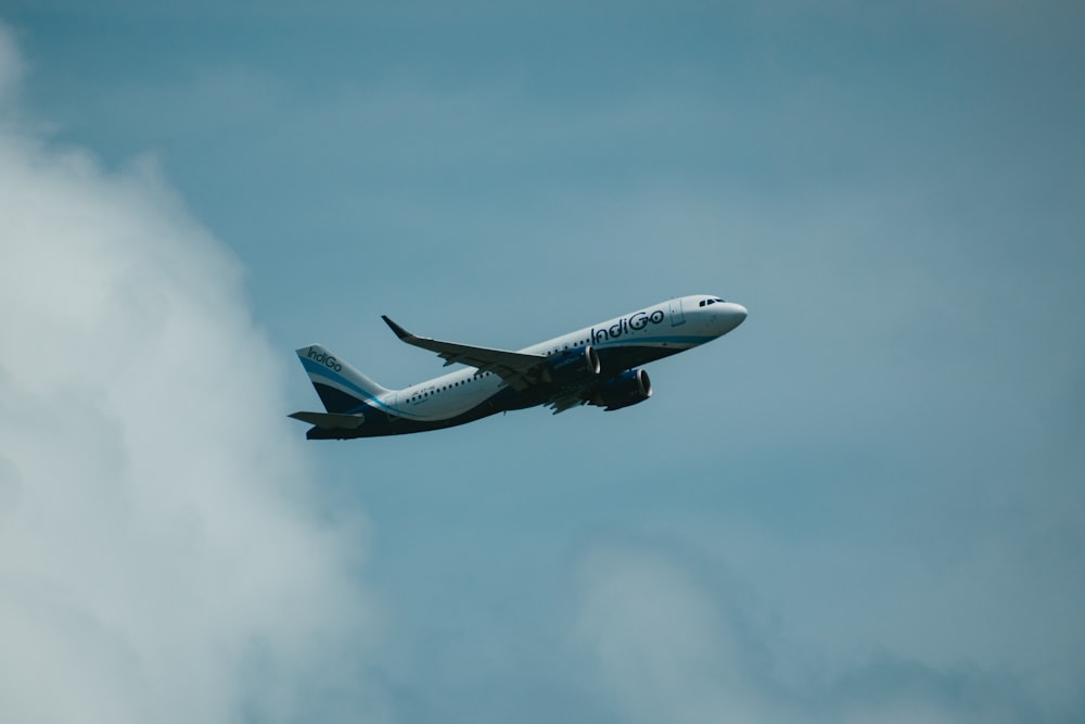 an airplane flying in the sky