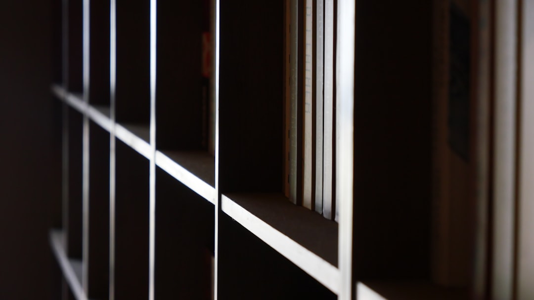 a dark room with bars,