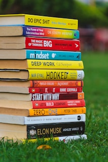 a stack of books