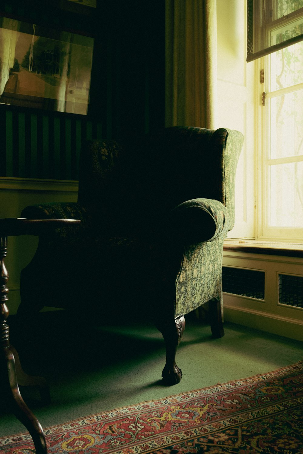 a black leather couch