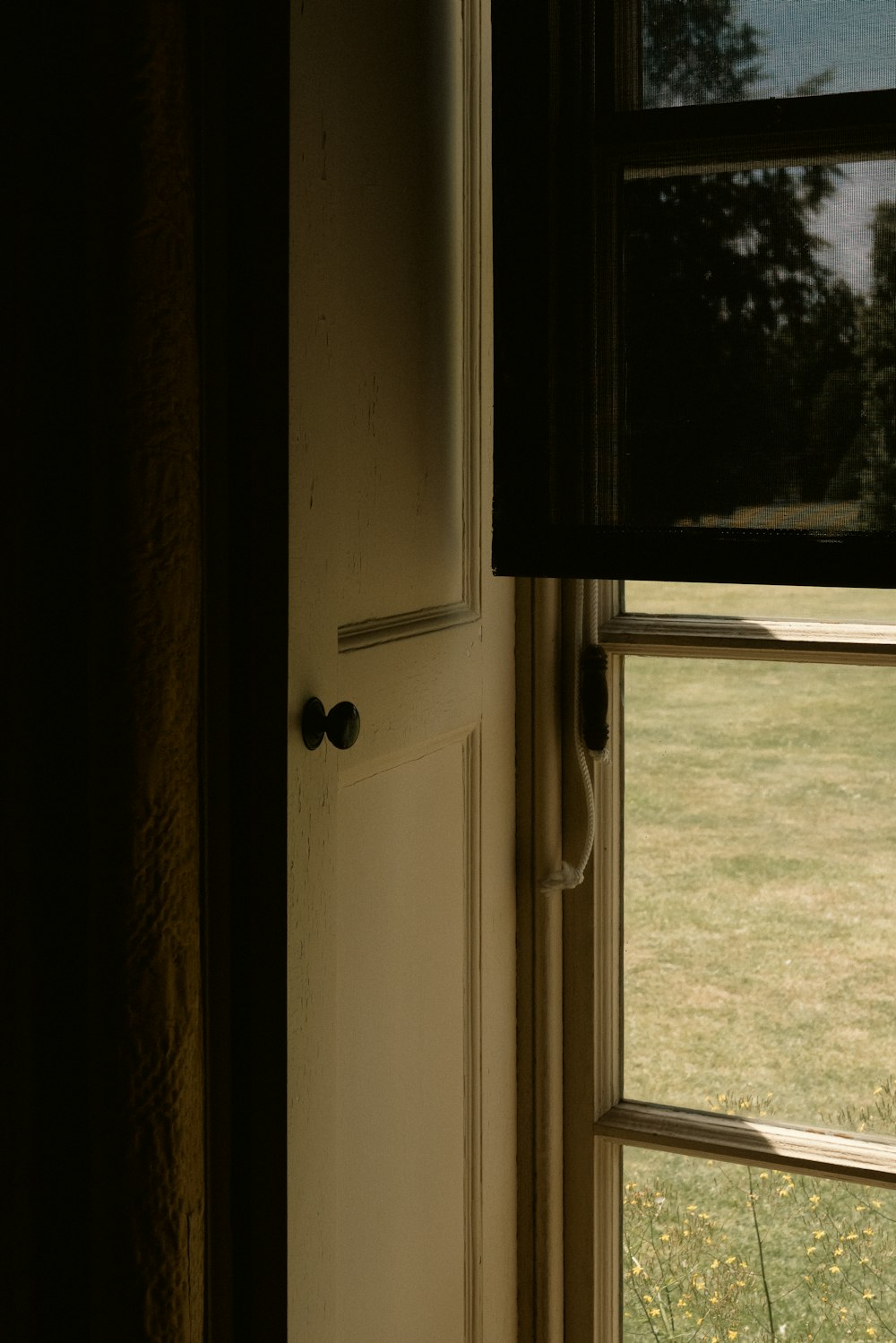 a door with a handle