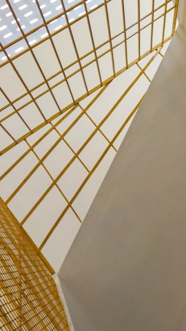 a ceiling with many windows