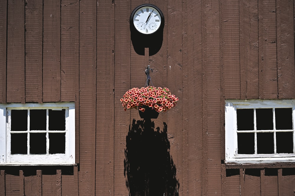 a clock on a building