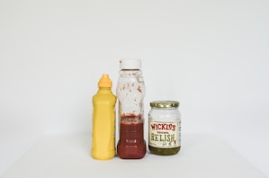 a group of bottles with liquid in them