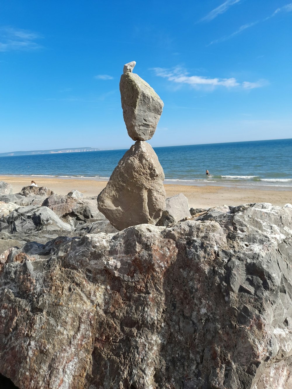 a rock on a beach