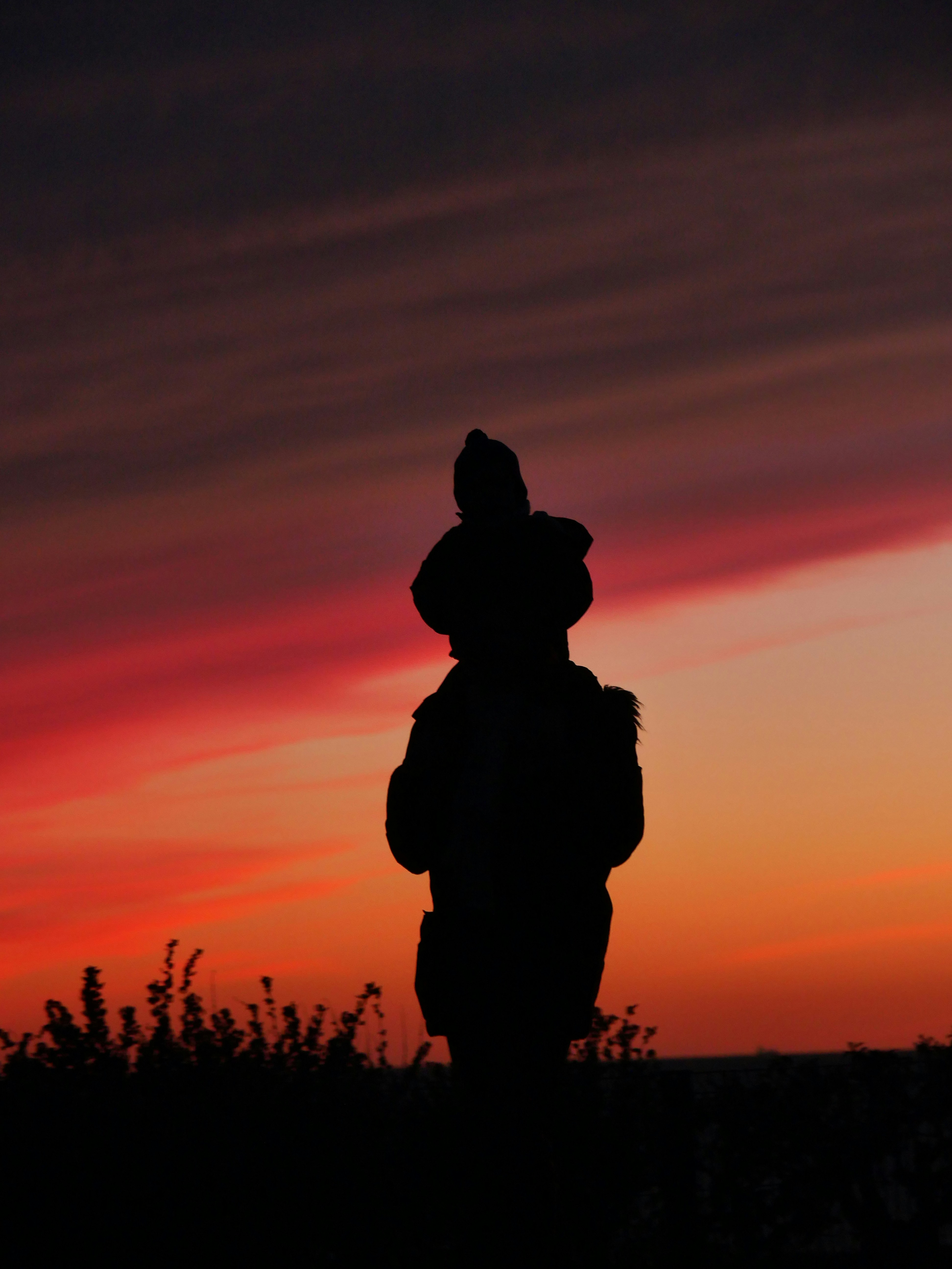 a silhouette of a person
