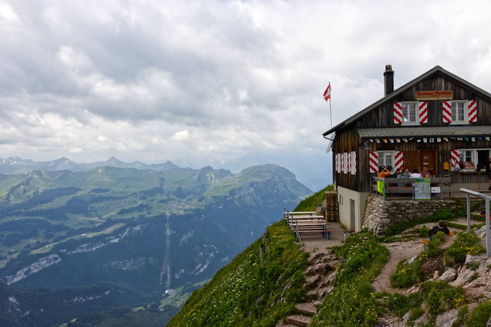 a building on a mountain