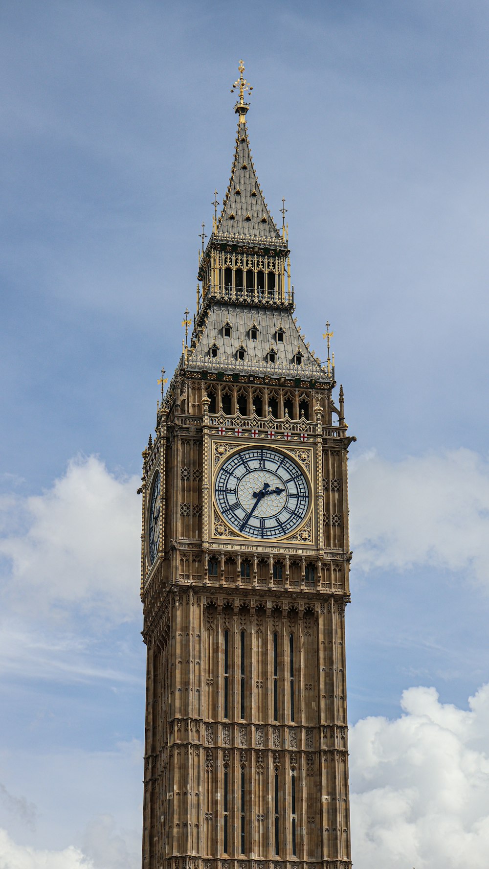 a large clock on Big Ben