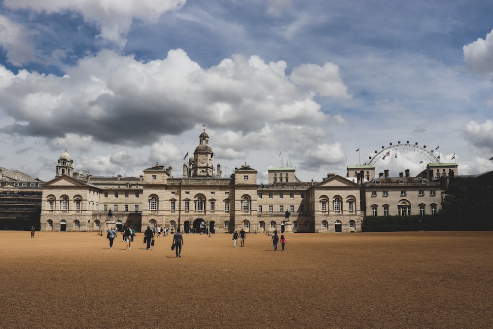 a large building with a large courtyard