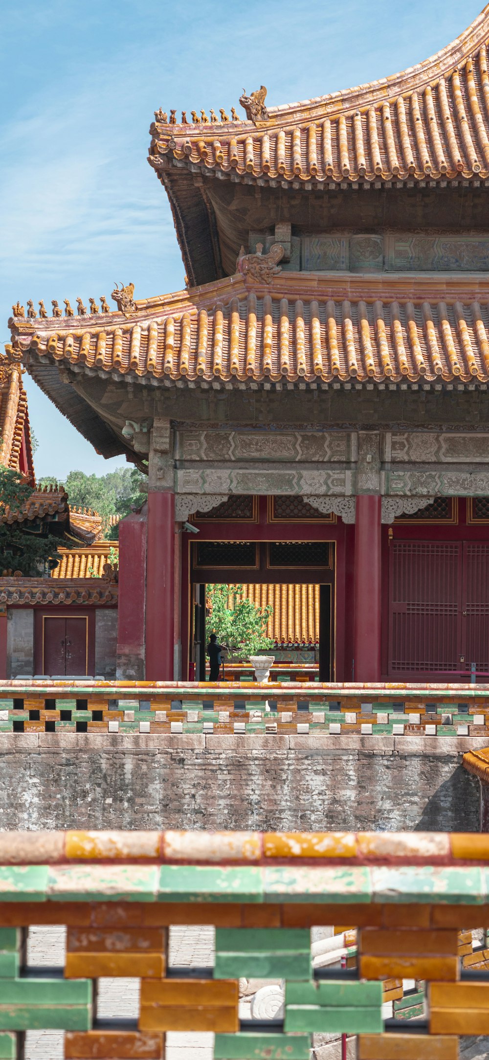 a building with a large roof