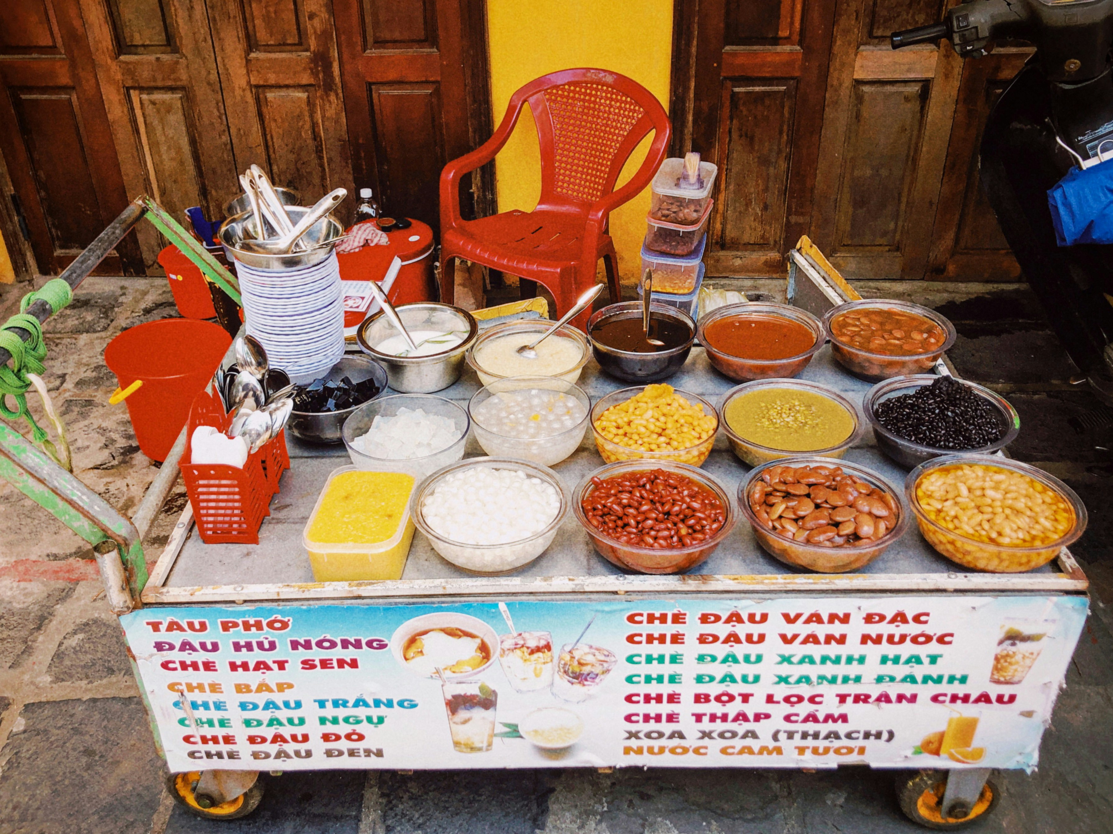 a table full of food, Hoian ancient town.