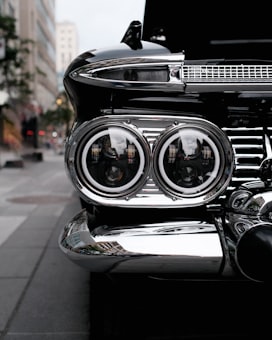 Headlight assembly close-up