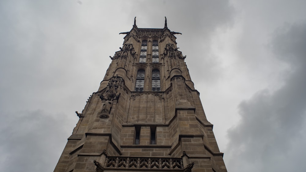 a tall stone building