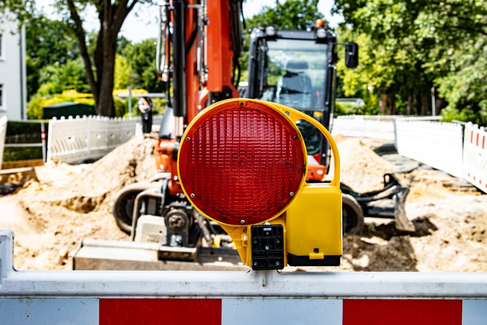 a large orange machine