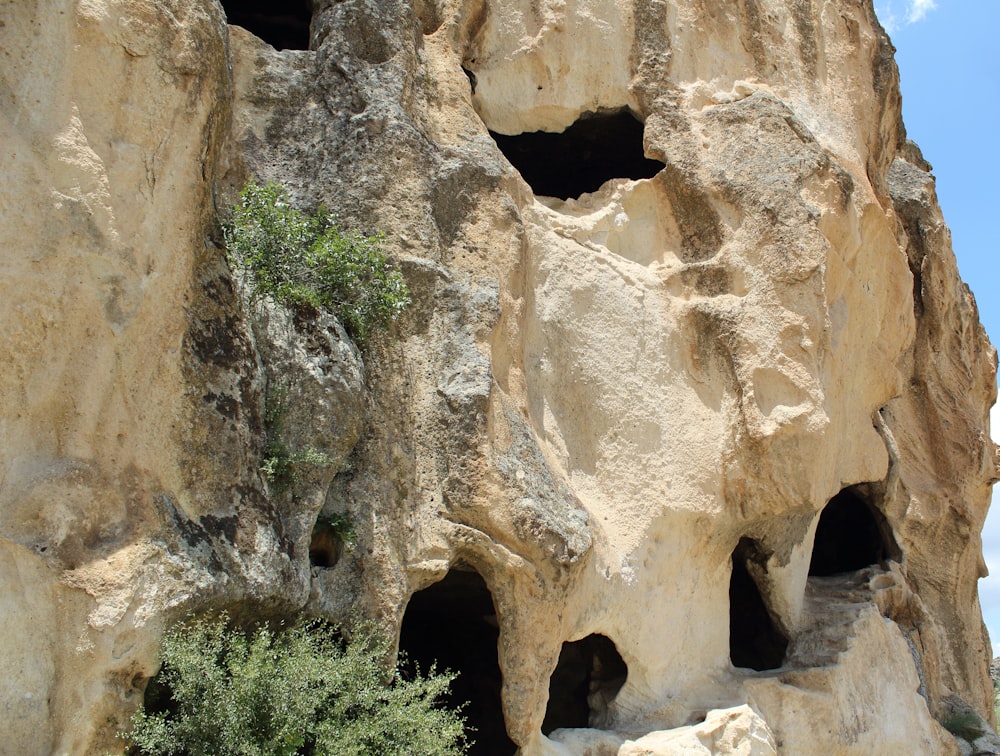 a large rock formation