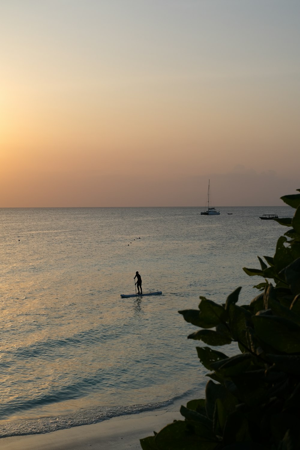 a person on a surfboard in the ocean