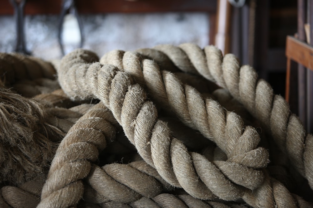 a pile of rope