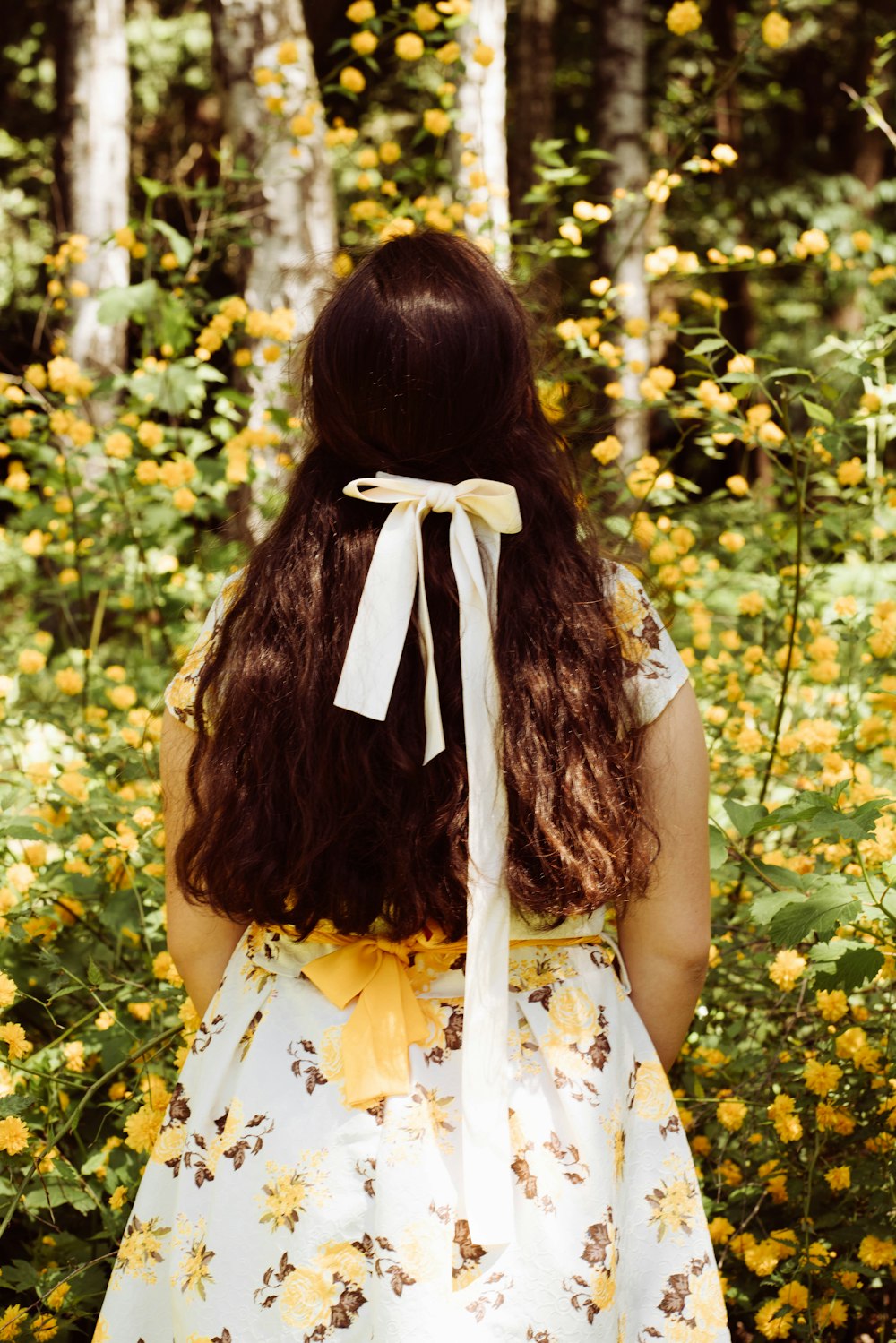 a woman in a white dress