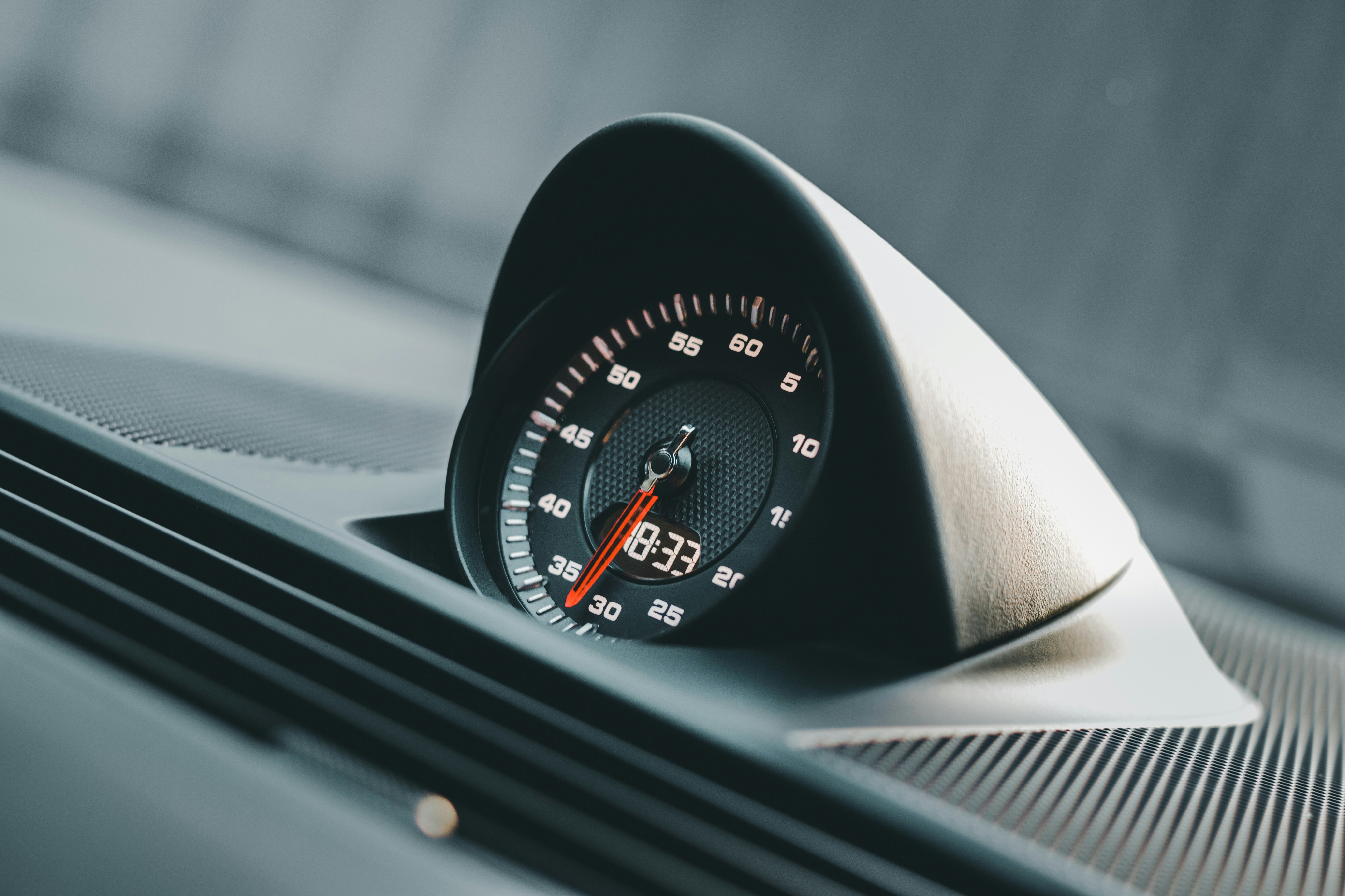 a close up of a car dashboard